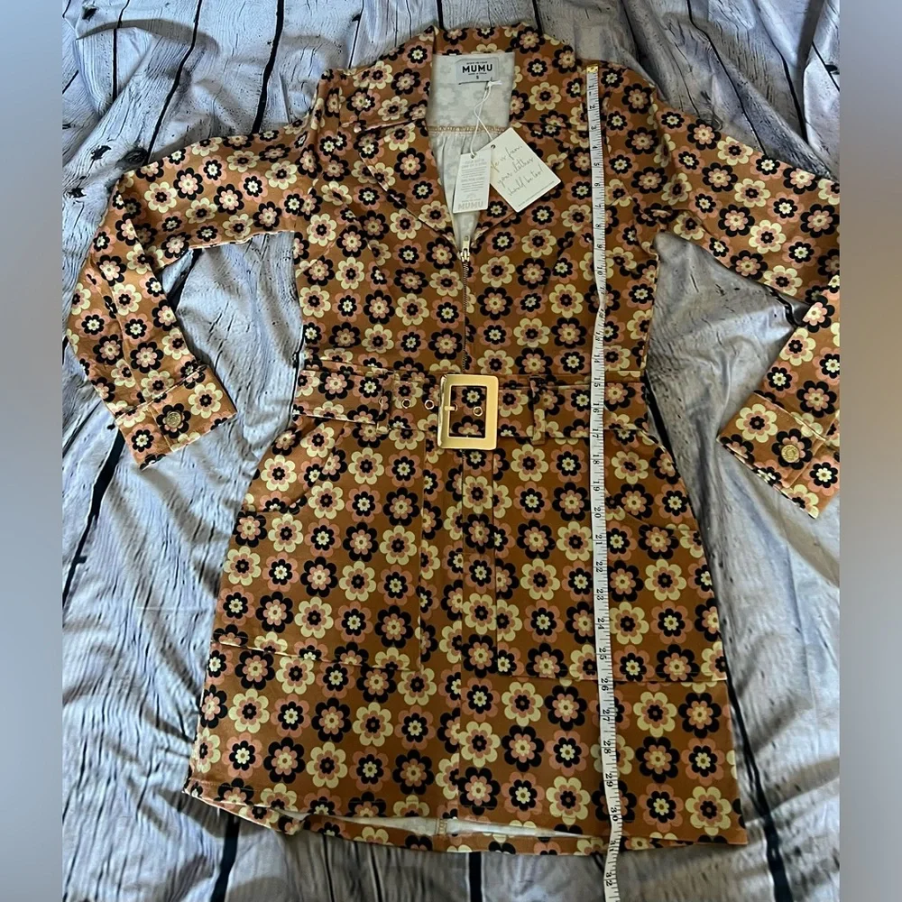 Show Me Your Mumu Outlaw Long Sleeve Dress in Aurora Floral Denim - Picture 9 of 14